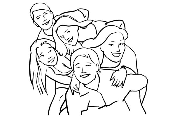 Позы для групповой фотосессии