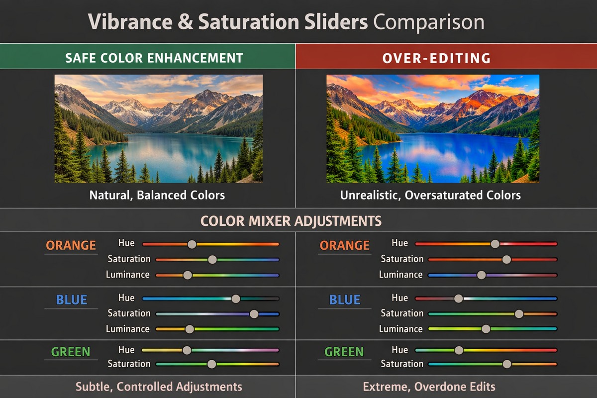 Vibrance vs Saturation