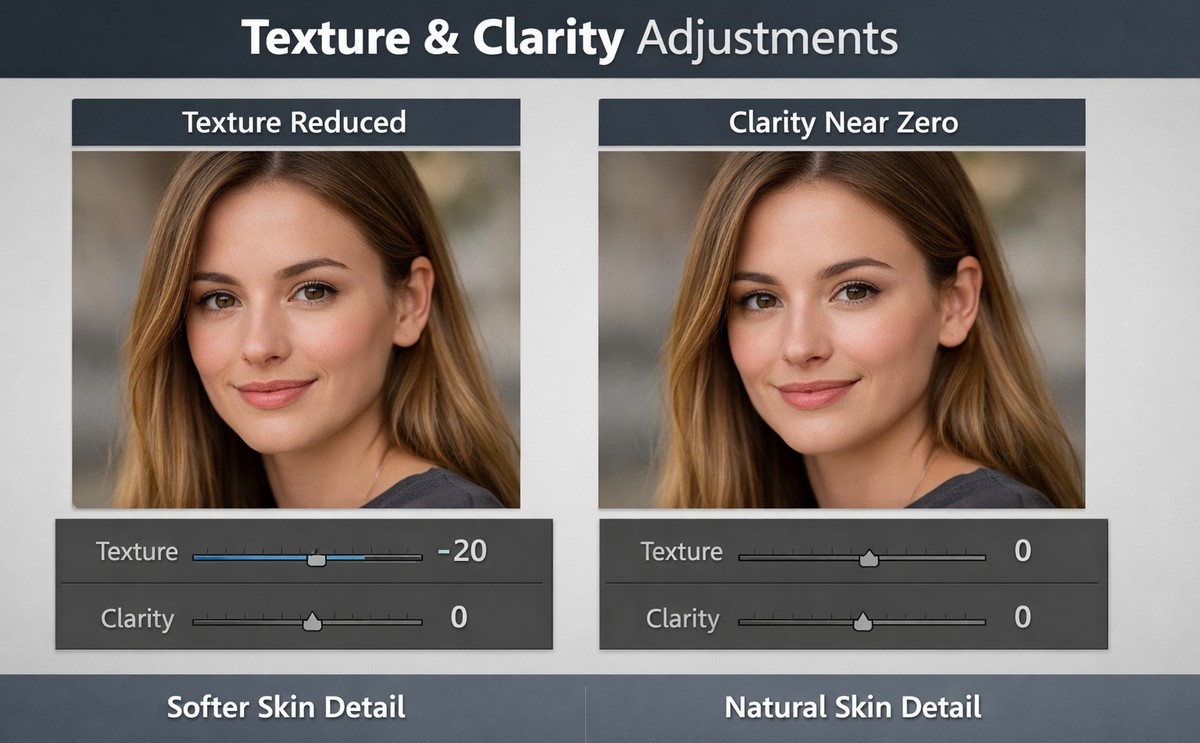 Lightroom tip for smooth skin