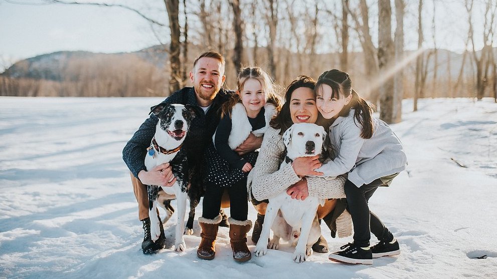 Зимняя семейная фотосессия