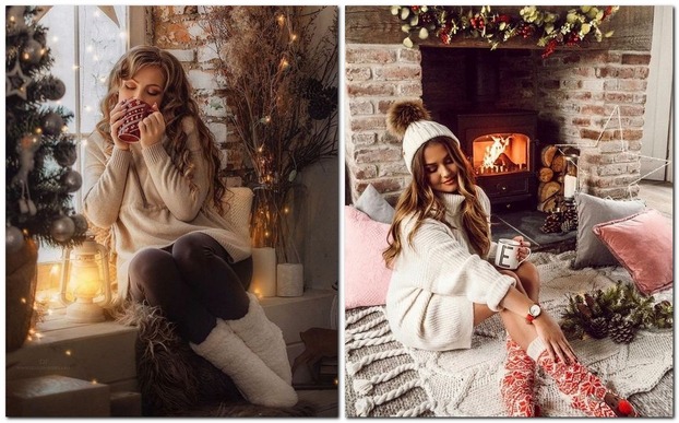 Идеи для зимней фотосессии в студии