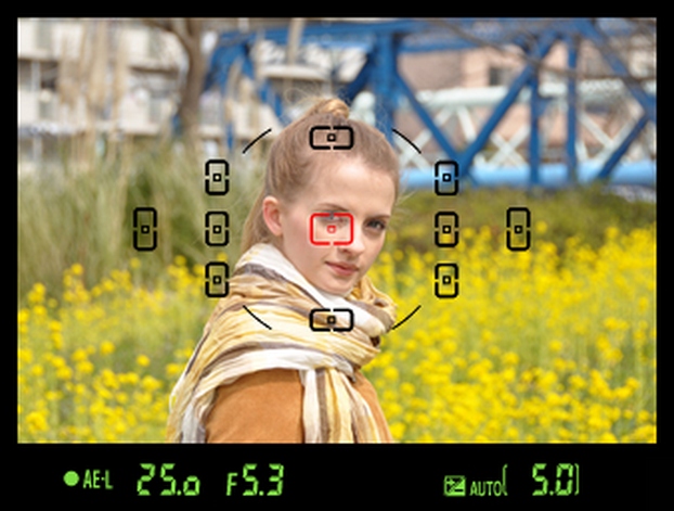 точки фокусировки в видоискателе