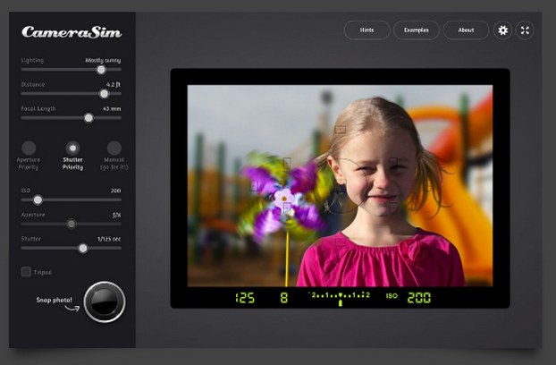 Симулятор фотоаппарата
