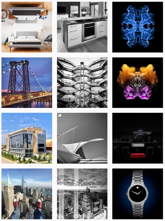 Инстаграм: дизайн столбиками