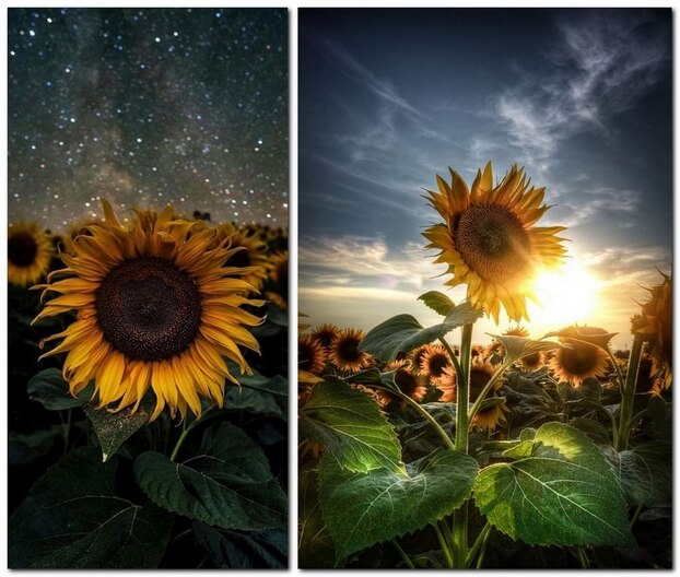 Фотографии поля подсолнухов