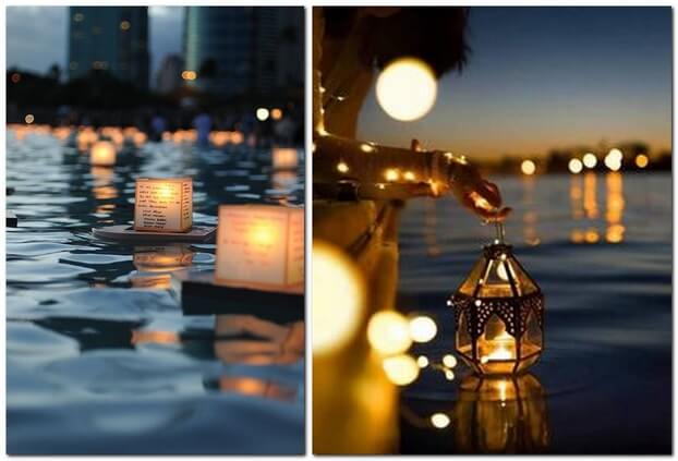 Фото с плавающими огоньками