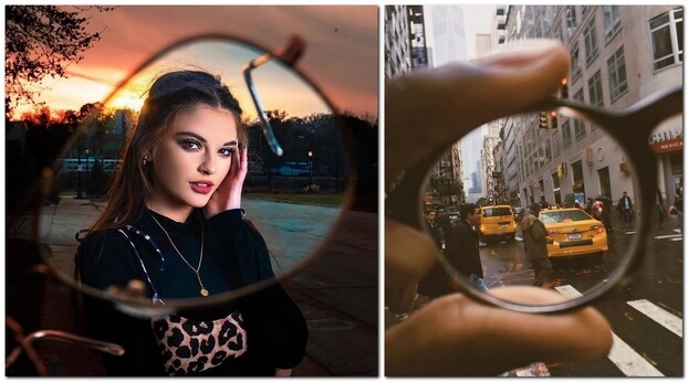 Съемка через очки