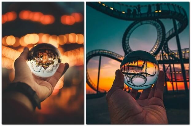Фотографии со стеклянным шариком