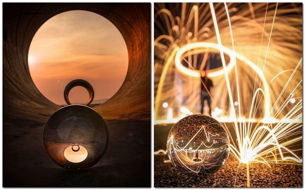 Фотографии со стеклянным шариком