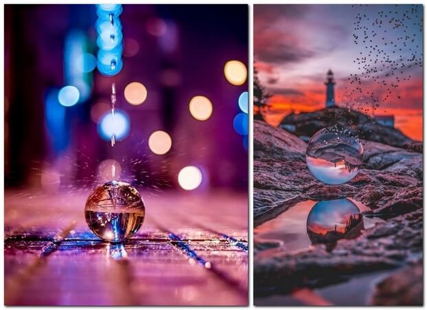 Фотографии со стеклянным шариком