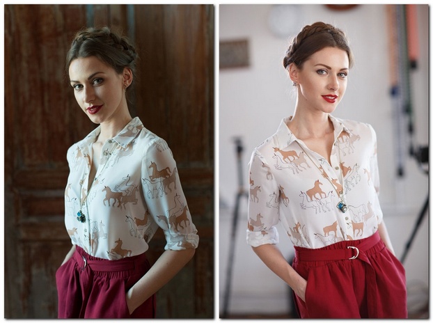 Женский портрет со светом от окна