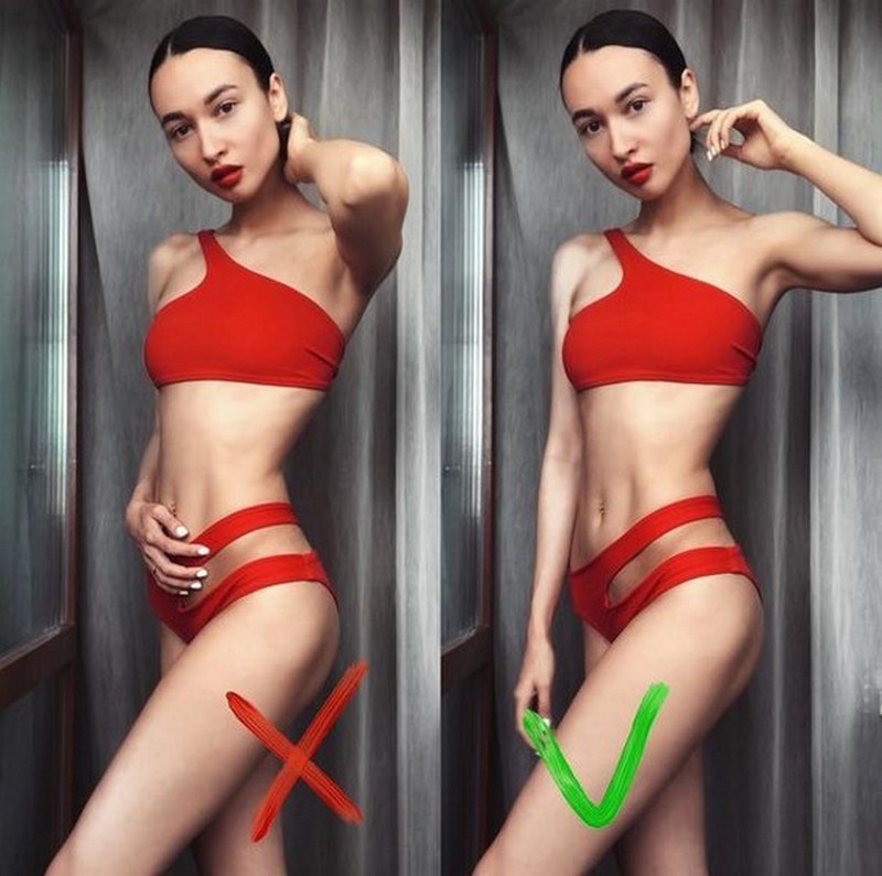 Женская поза для фотосъемки дома